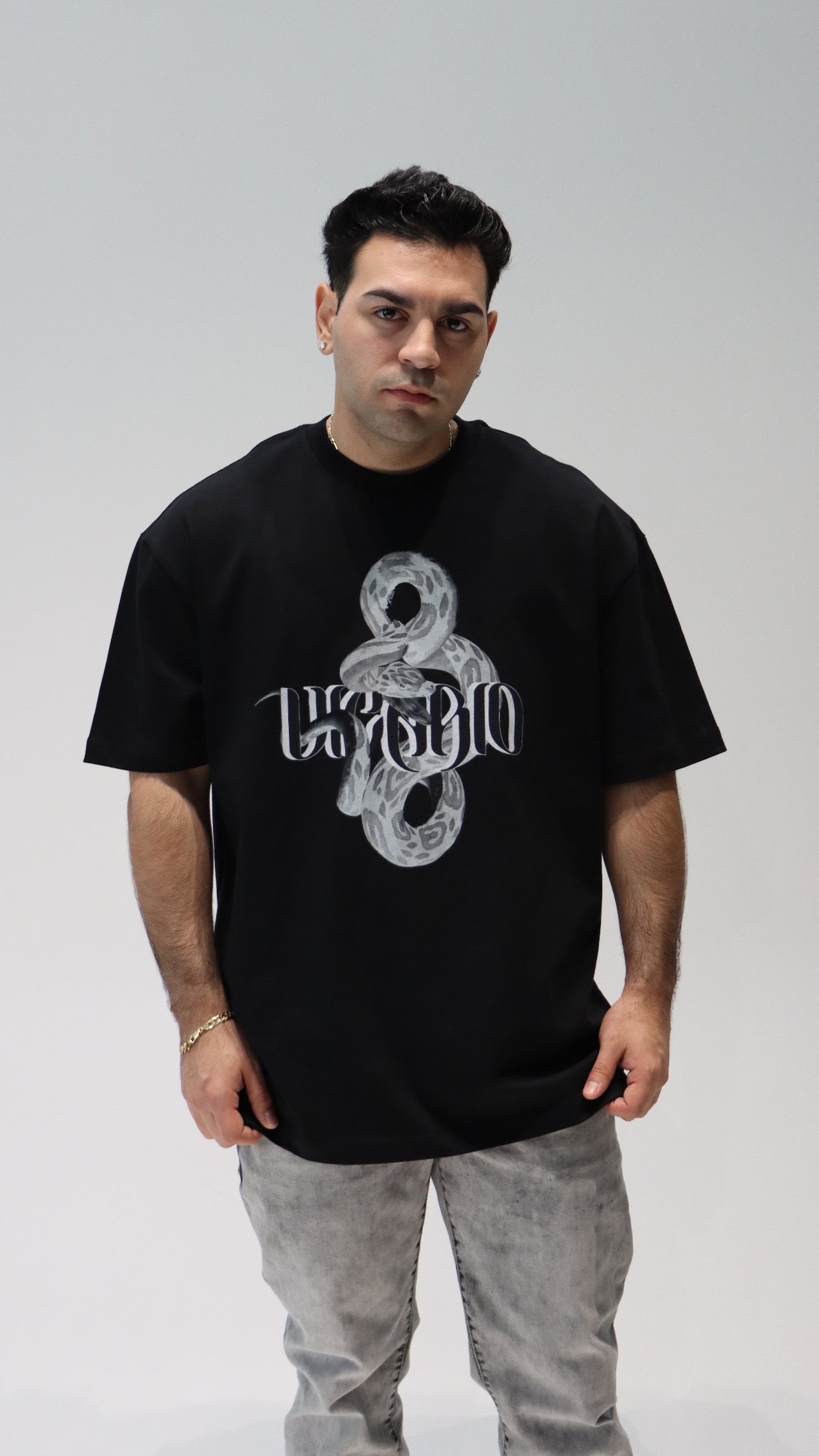 Year of the Snake Tee in Obsidian