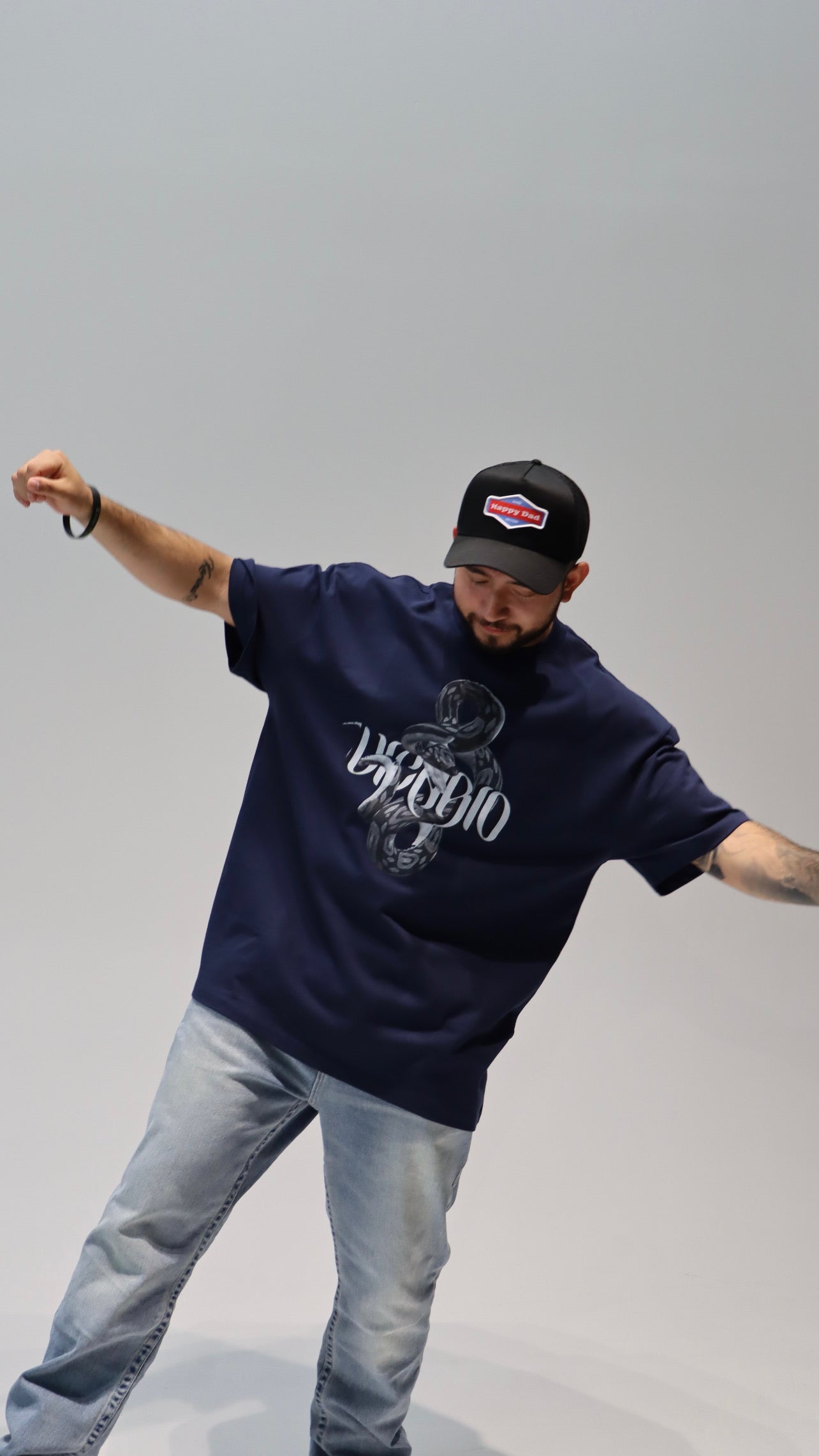 Year of the Snake Tee in Navy Blue