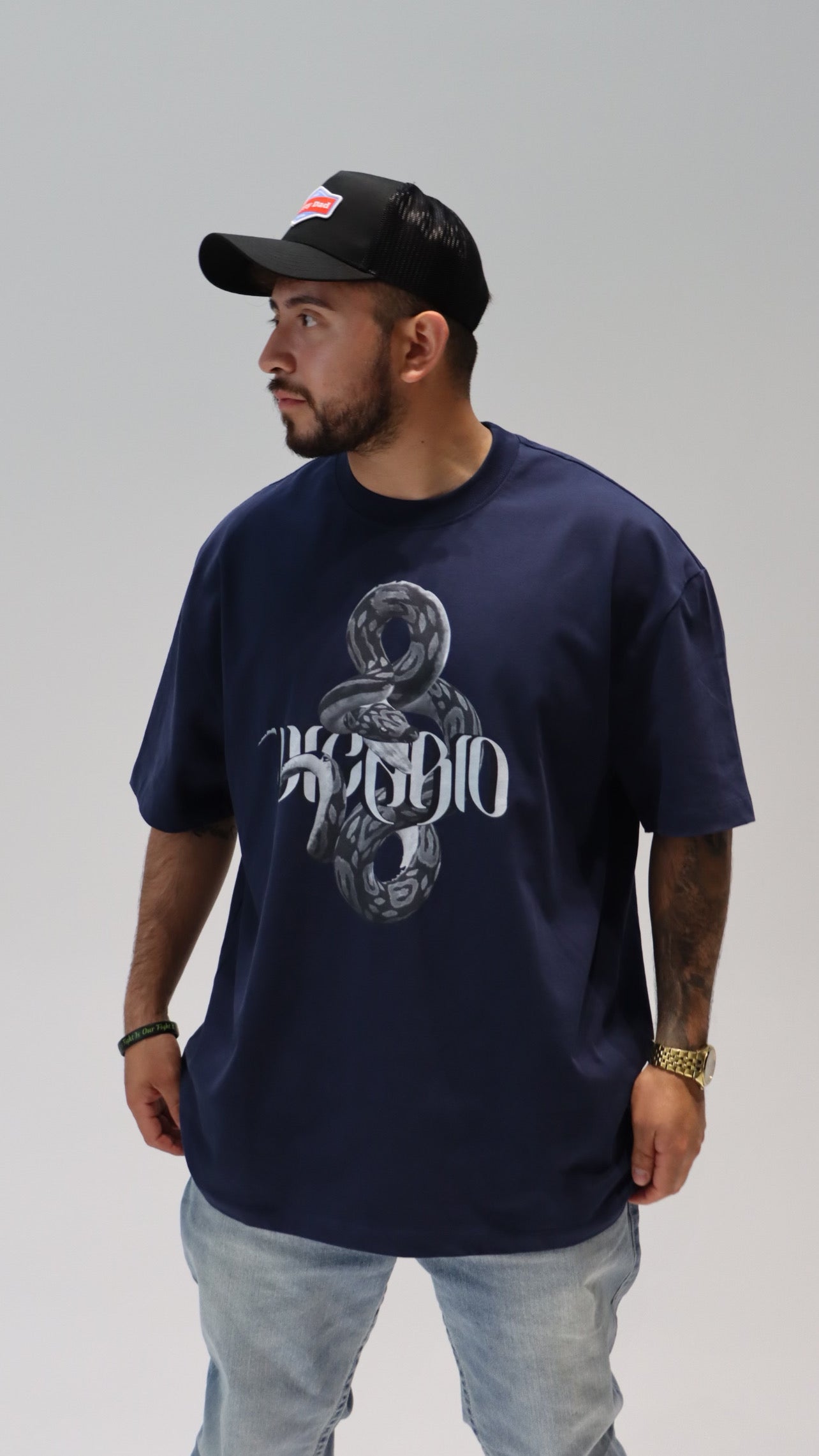 Year of the Snake Tee in Navy Blue