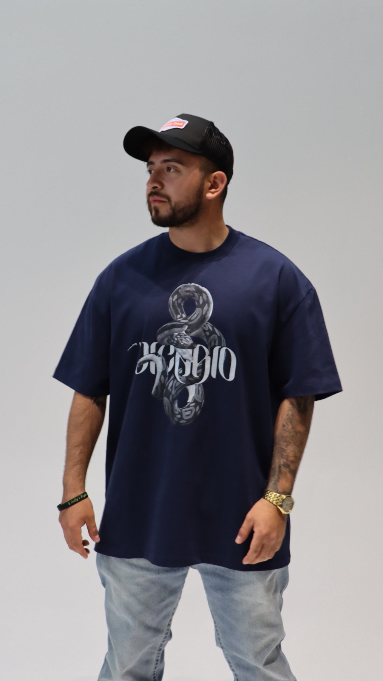 Year of the Snake Tee in Navy Blue