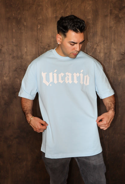 Old English Tee in Baby Blue