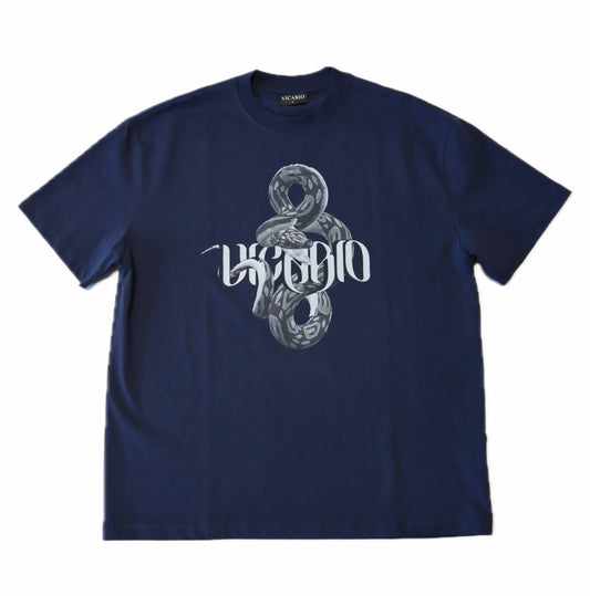 Year of the Snake Tee in Navy Blue