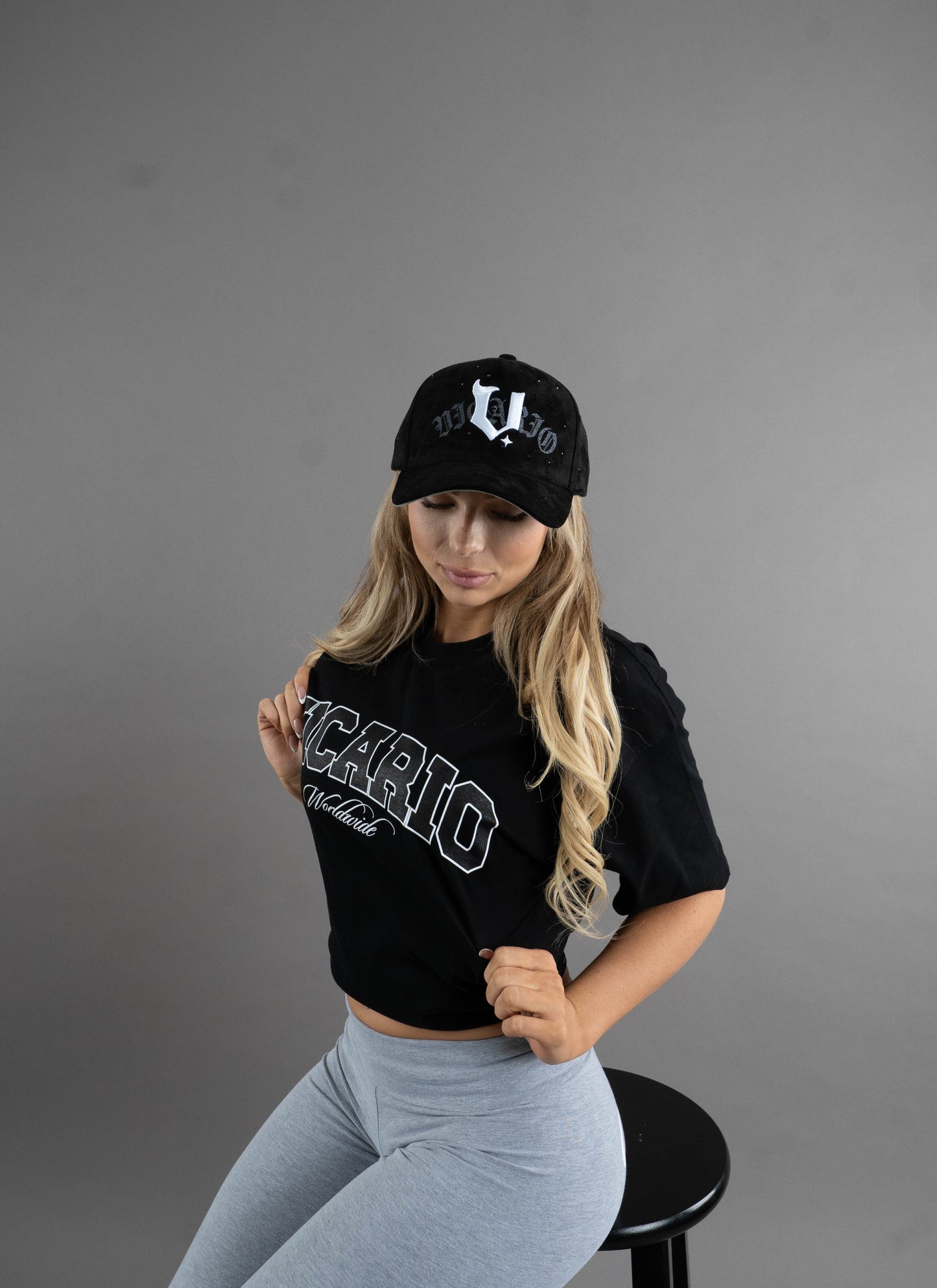 Black Rhinestone Hat