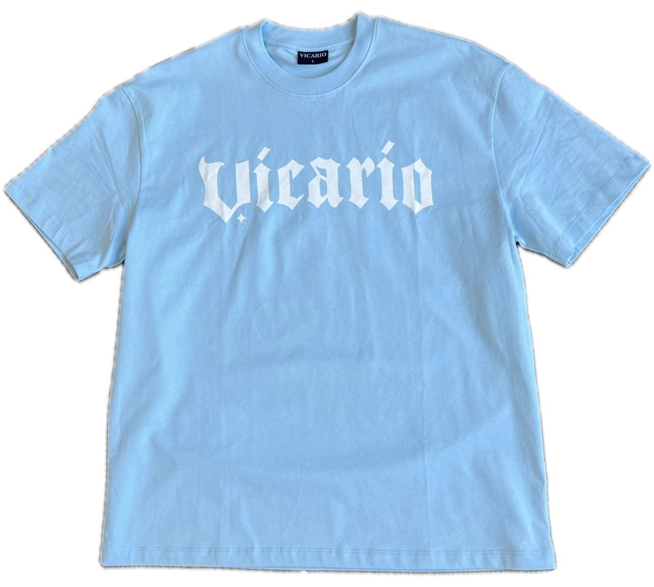 Old English Tee in Baby Blue