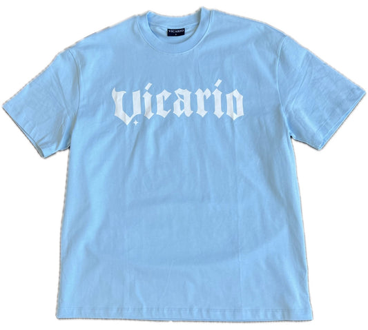 Old English Tee in Baby Blue