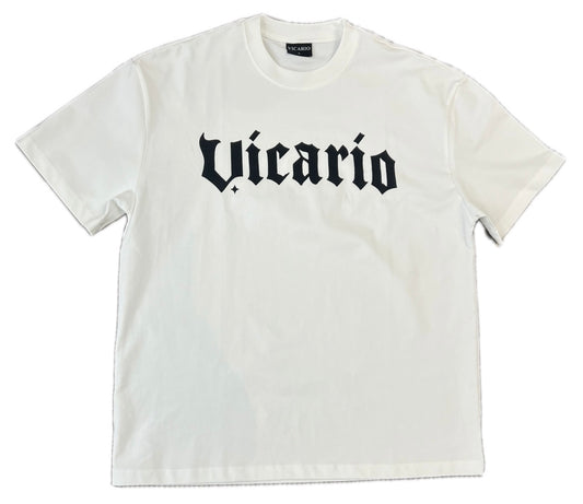 Old English Tee in White