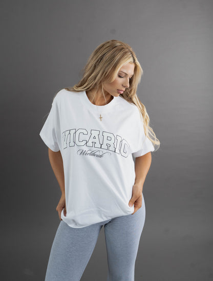 Collegiate Tee in White