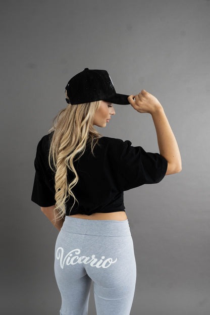 Black Rhinestone Hat