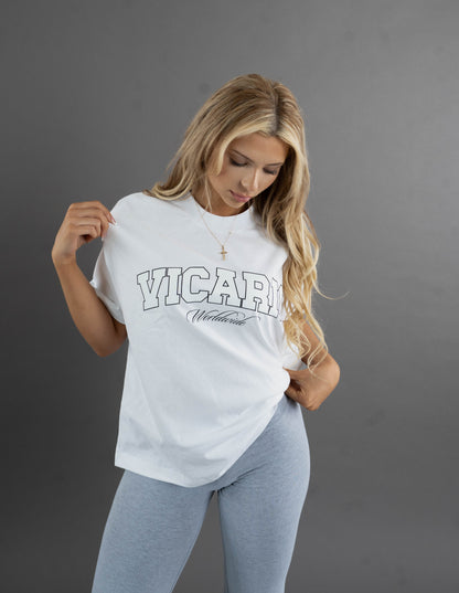 Collegiate Tee in White