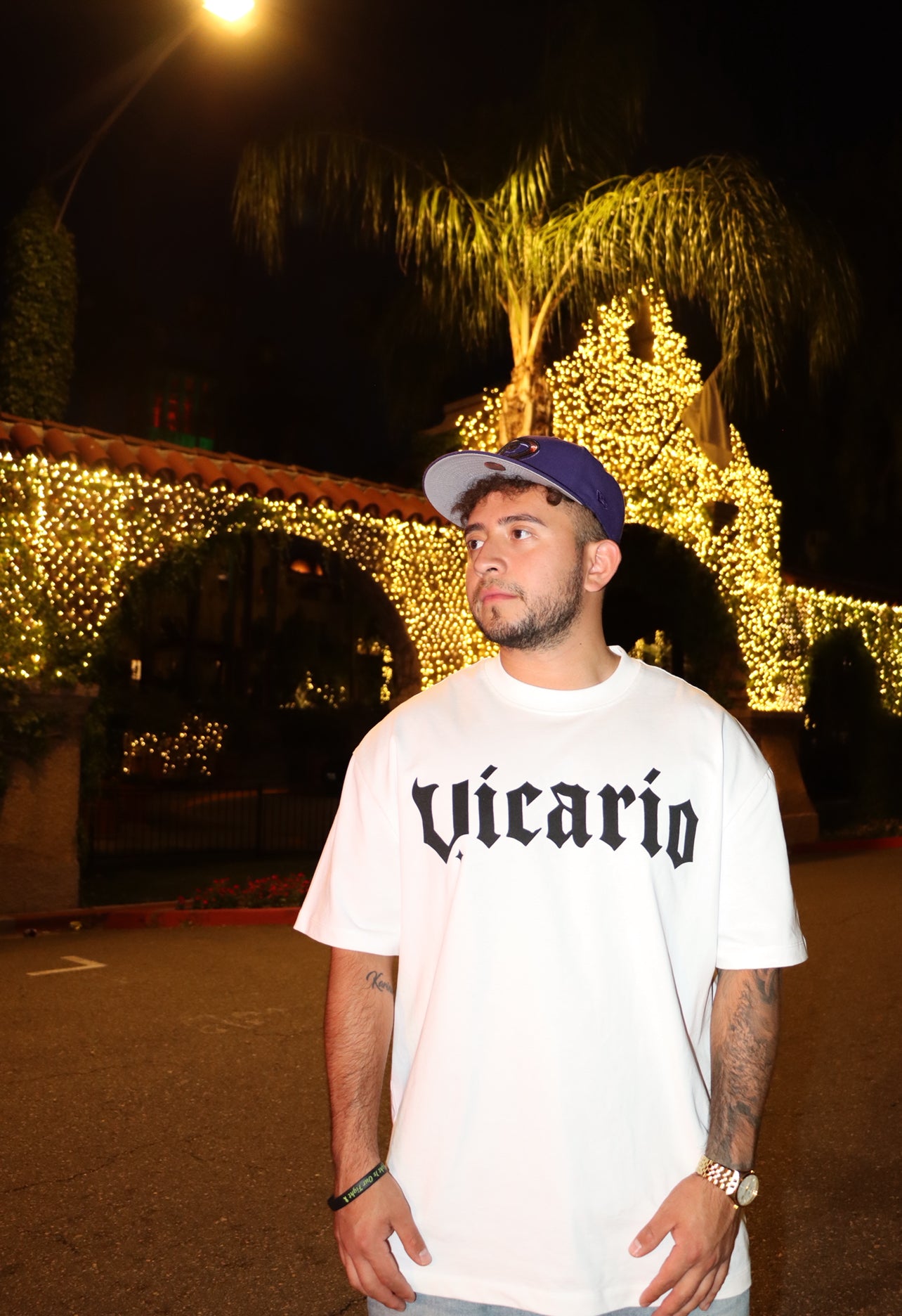 Old English Tee in White